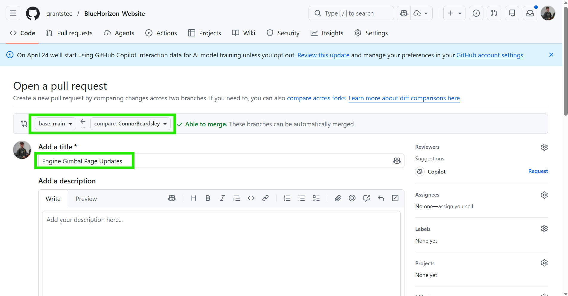GitHub Setup and Resources — BlueHorizon