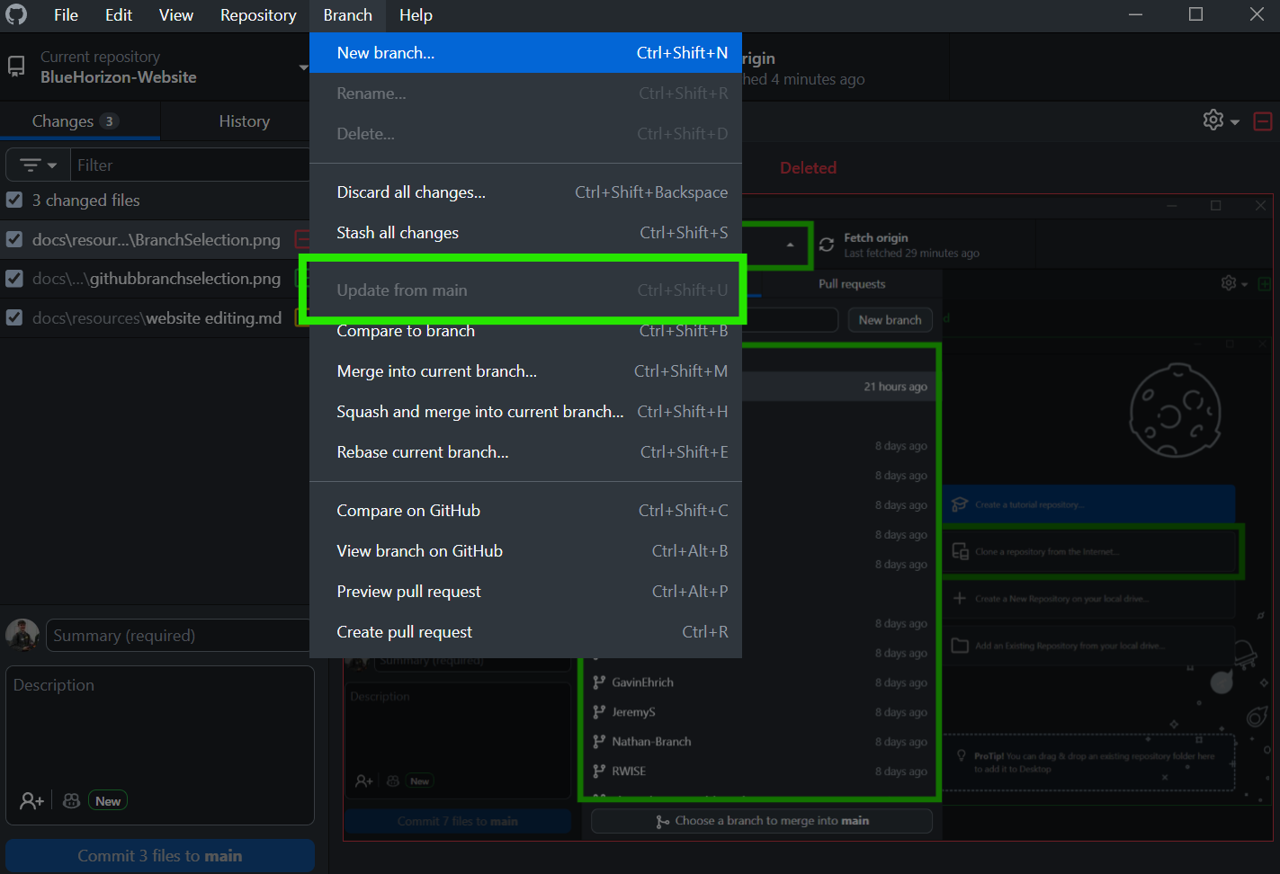 GitHub Setup and Resources — BlueHorizon
